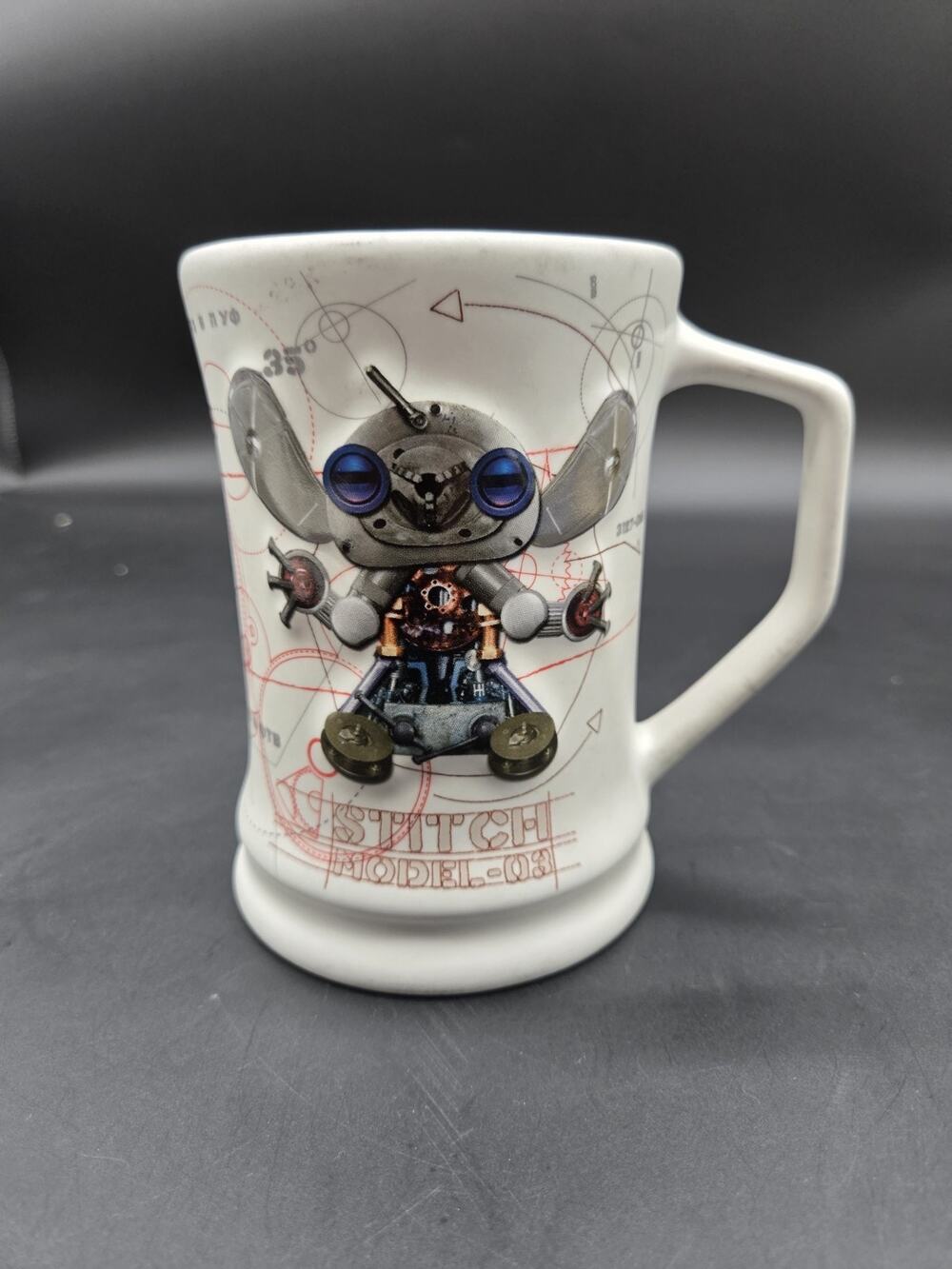 Disney Parks Stitch Model Coffee Mug Cup Robot Ceramic Tall Raised Mug Cup VTG